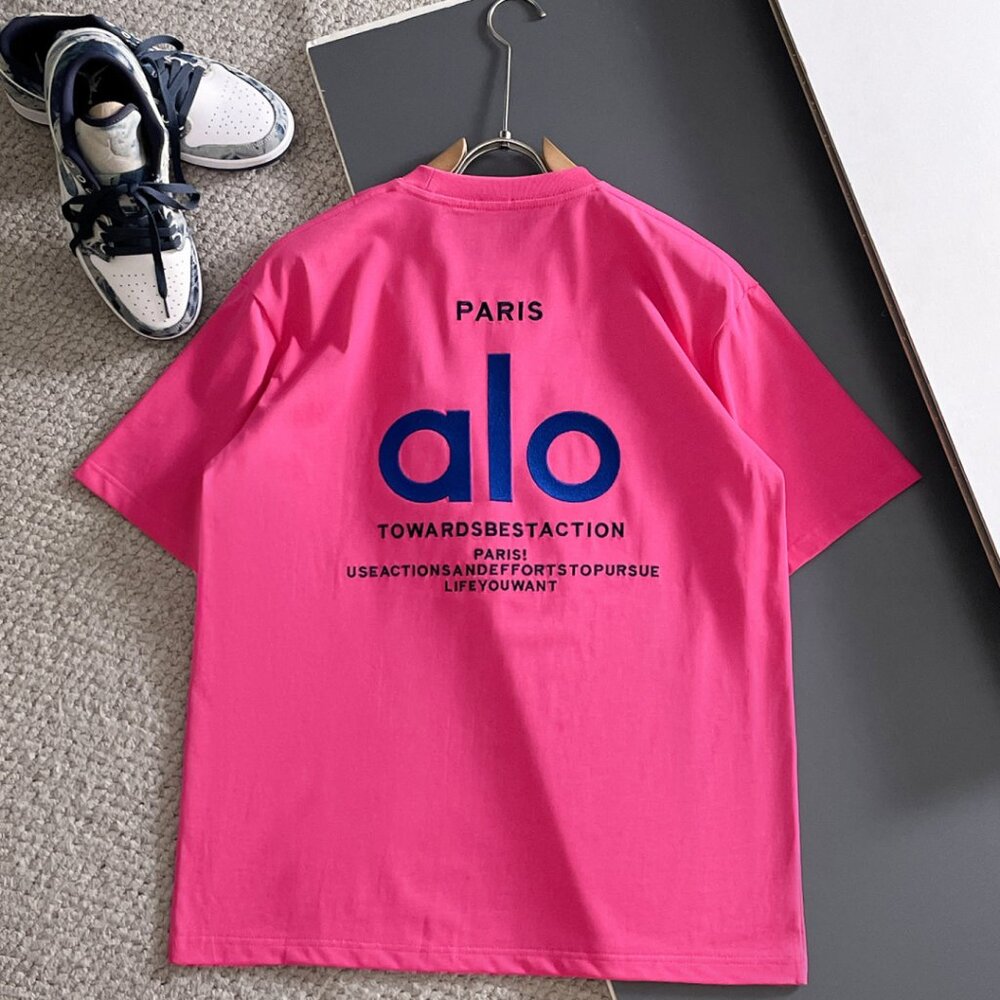 Alo 2026 New Unisex Couple Style Crew Neck Short Sleeve T-Shirt